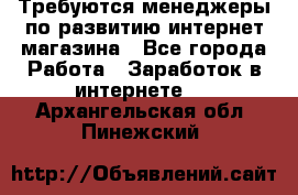 Требуются менеджеры по развитию интернет-магазина - Все города Работа » Заработок в интернете   . Архангельская обл.,Пинежский 